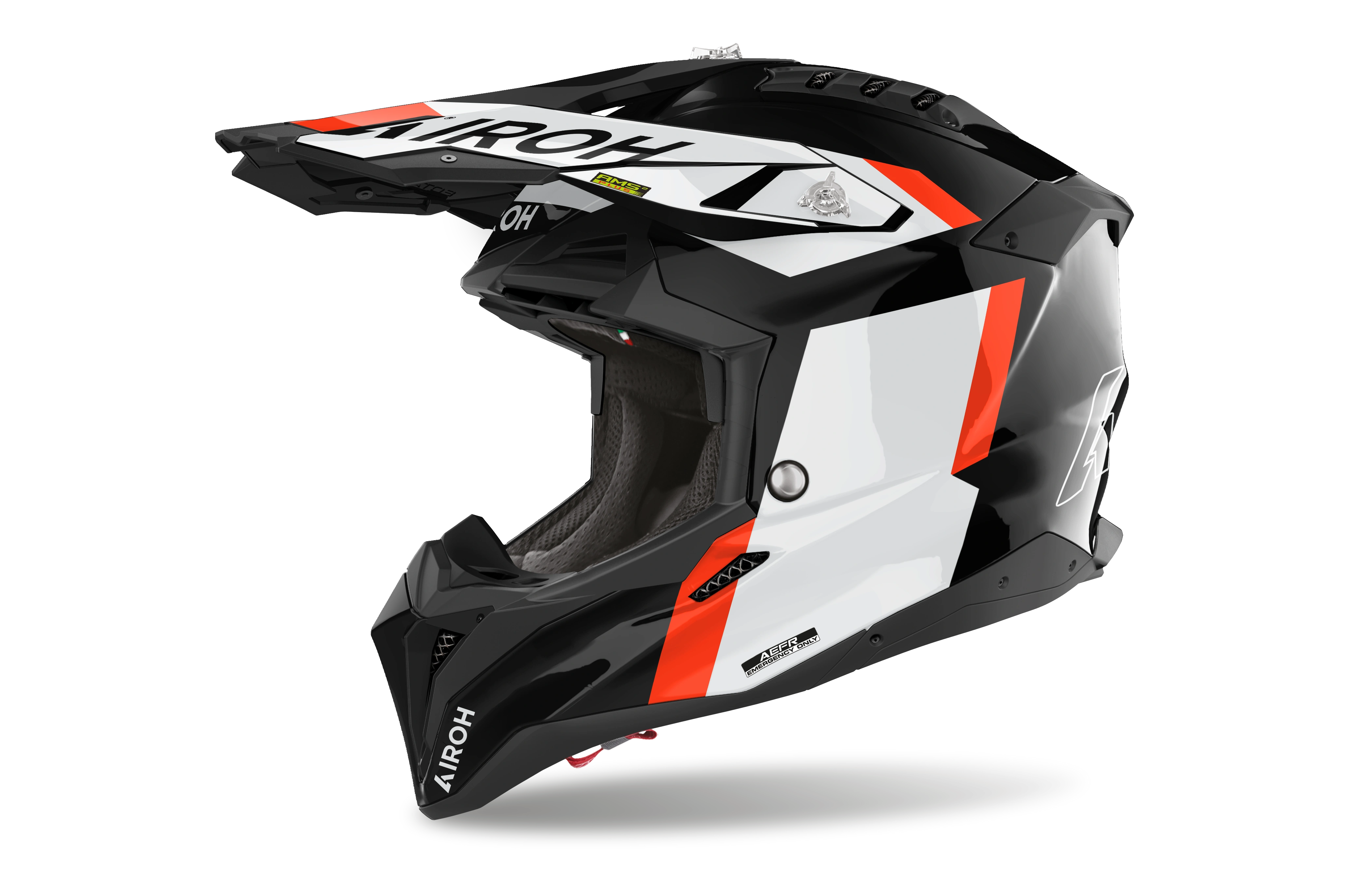 orange, white, black