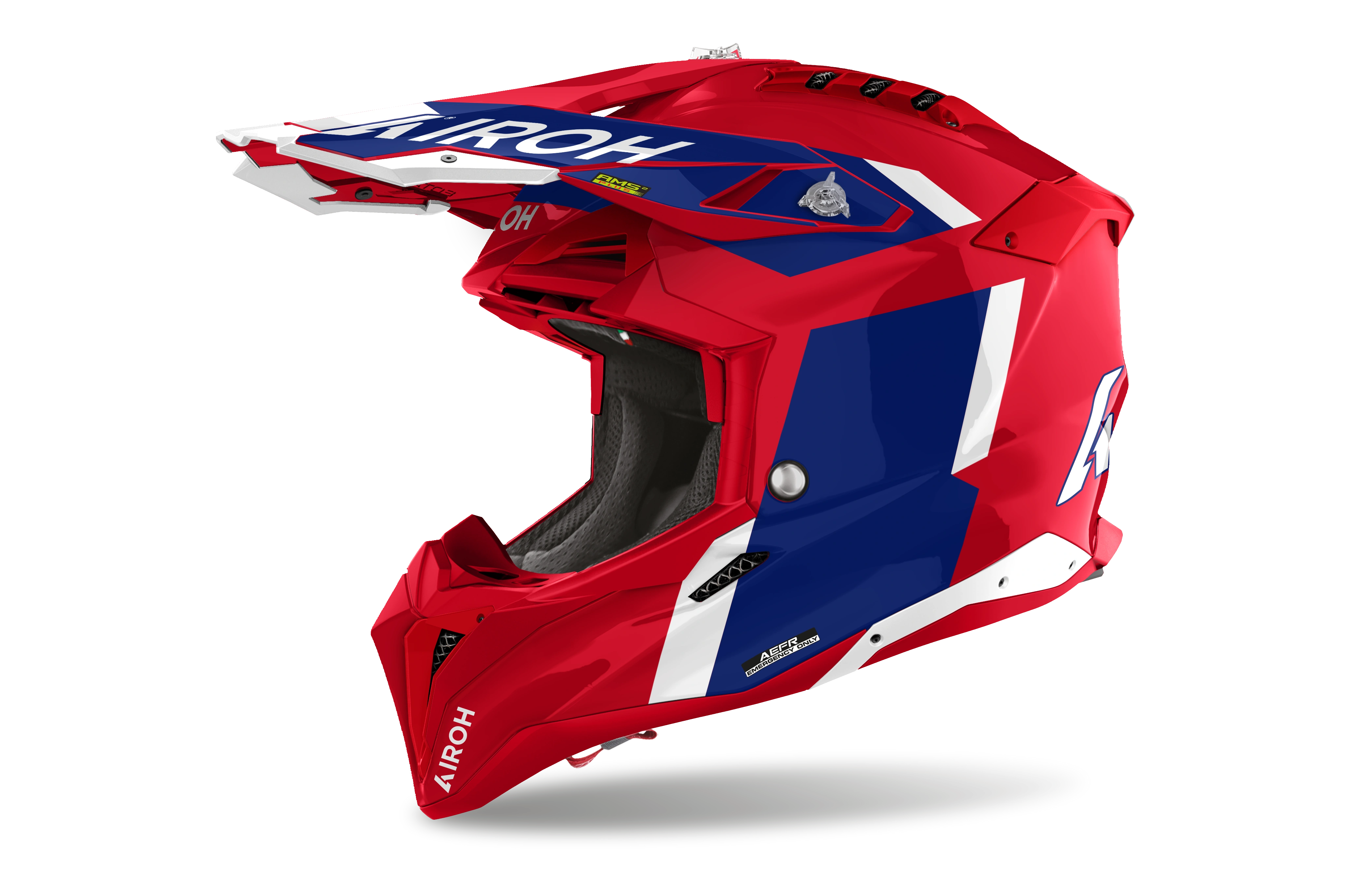 white, red, blue,